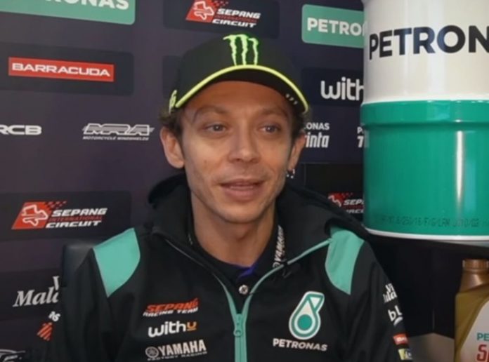 Rossi dalam seragam Petronas