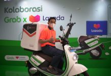 Sewa Motor Listrik dari Grab, Lazada Ingin Kirimkan Paket Tanpa Polusi Kolaborasi Grab Lazada