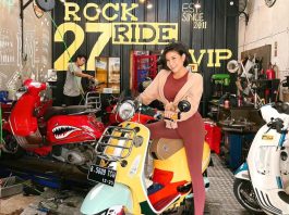 Vespa Wotherspoon Awkarin Disulap Jadi Makin Catchy di Scooter VIP Vespa Sean Wotherspoon Awkarin