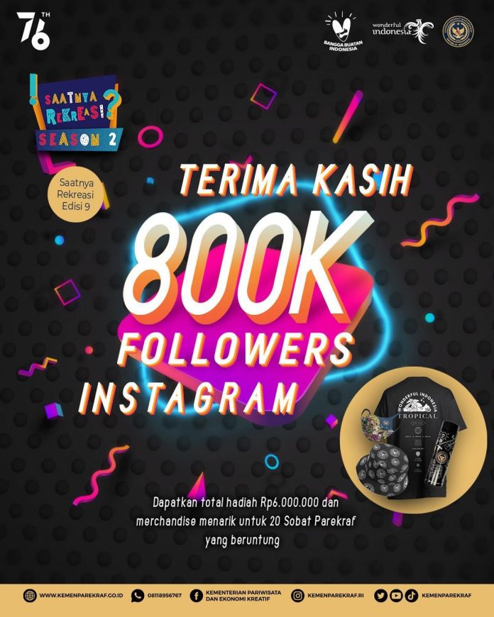 Followers Kemenparekraf