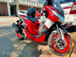 Founder YLCJ Modif Yamaha Lexi Pakai Komponen NMAX dan Aerox Modifikasi Yamaha Lexi