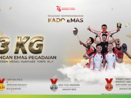 Pegadaian Kasih Emas 3Kg untuk Peraih Medali di Olimpiade Tokyo 2020 Pegadaian emas 3kg