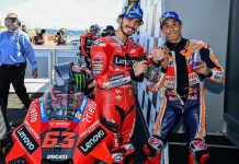 Balapan Mati-matian, Marquez Kesulitan Lawan Ducati dan Bagnaia Marquez Bagnaia Aragon