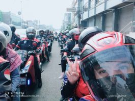 Sambil Sunmori, Komunitas ini Launching Helm Resmi Mereka YLCJ Marzano Helm