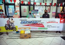 Honda BeAT Day 2021, Komunitas Donasi Vitamin Kepada Nakes Honda BeAT Day 2021