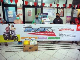 Honda BeAT Day 2021, Komunitas Donasi Vitamin Kepada Nakes Honda BeAT Day 2021