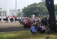 Presiden Jokowi Lepas Rombongan Parade MotoGP di Istana Negara Jokowi Parade MotoGP