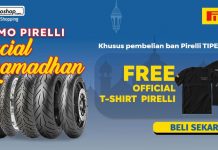 Beli Ban Pirelli di AstraOtoshop, Gratis T-Shirt Hingga Diskon 40 Persen Pirelli