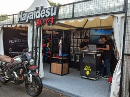 Parjo 2022: Hayaidesu Pamer Aksesori Sticker Pad, Rubber dan Carbon Look Body Protector Parjo 2022 Hayaidesu