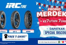 Promo IRC Merdeka, Beri Diskon Menarik Hingga Free T-shirt Promo IRC Merdeka
