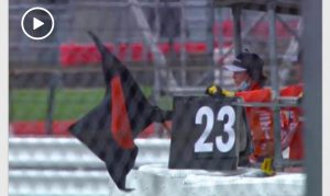 Bendera Hitam Bulatan Oranye