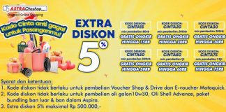 6 Kode Diskon Valentine's