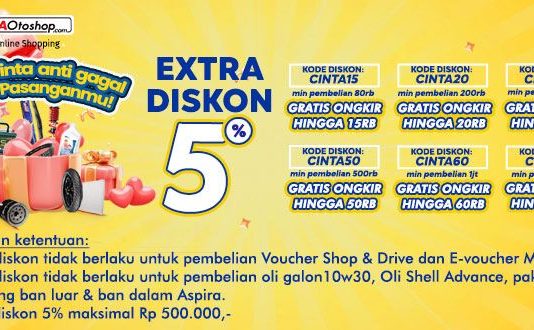 6 Kode Diskon Valentine’s Day dari astraotoshop.com 6 Kode Diskon Valentine's