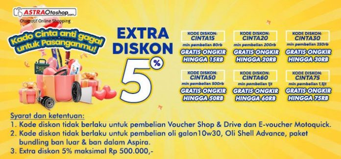 6 Kode Diskon Valentine's