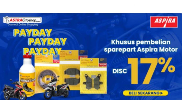 Astraotoshop Payday Diskon Hingga 17% untuk Sparepart Aspira
