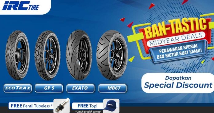 Ban-Tastic Midyear Deals, Promo IRC Tire Gratis Merchandise