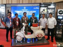 2 Menteri Lepas Ekspor Kit Konversi Vespa Listrik Elders ke Eropa