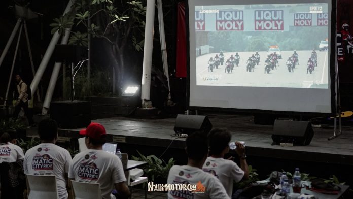 Serunya Nobar MotoGP di Acara Moto Matic City Ride