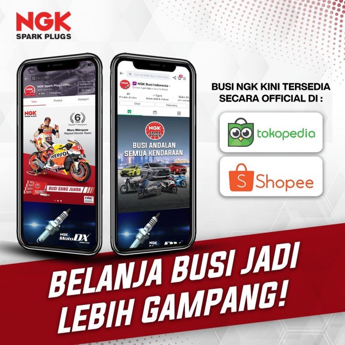 Official Store NGK di Shopee dan Tokopedia