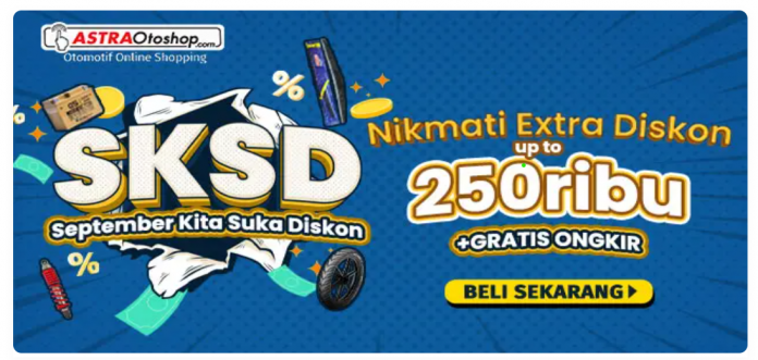 “September Kita Suka Diskon” Promo AstraOtoshop hingga 250 Ribu, ini kodenya