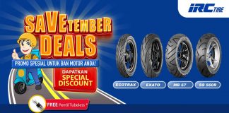 SaVeTember Deals, Promo Spesial IRCTire untuk Ban Motor Anda