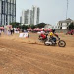 Sepeda Motor Bebek Balapan di Trek Tanah Datar, Indonesia Cub Meeting 2023