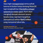 Kemenparekraf: Dampak Kesuksesan Gelar MotoGP Mandalika 2023
