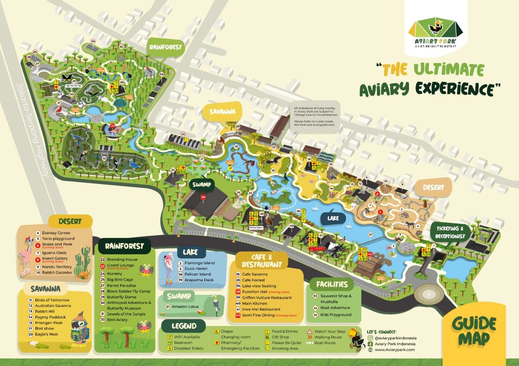 Destinasi Touring Aviary Park Creative District Bintaro, Mini Zoo