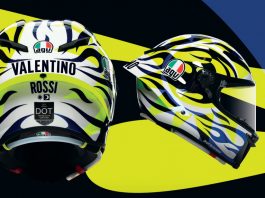 Helm Rossi: AGV Pista GP-RR Soleluna 2023 Edisi Terbatas AGV Pista GP-RR Soleluna 2023 Grafis Rossi Edisi Terbatas