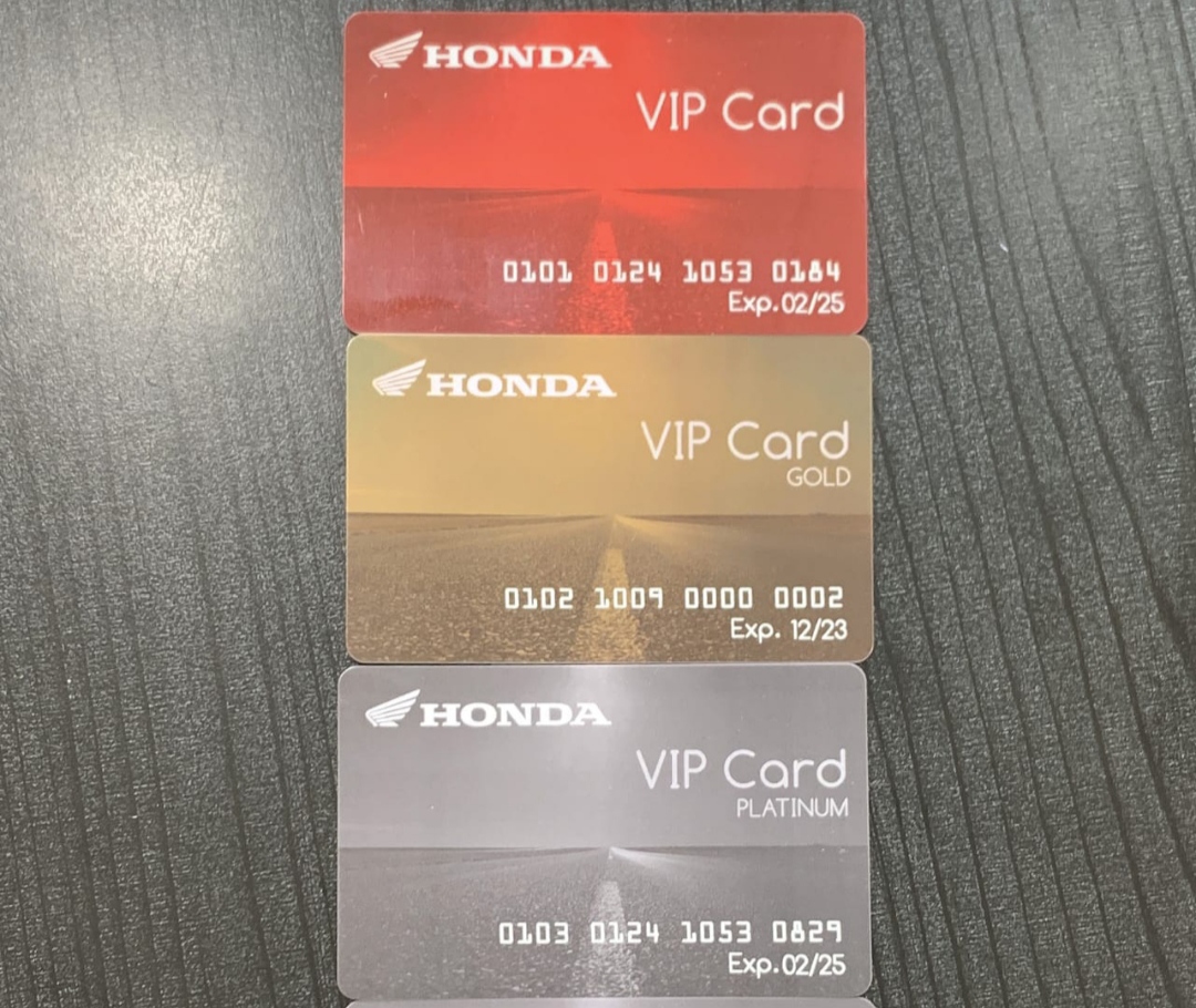 member honda vip card 