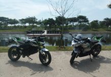 First Ride Kawasaki EV, Ninja e1 dan Z e1 Beda Dikit First Ride Kawasaki EV