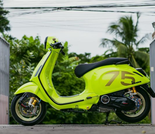 Modifikasi Vespa Primavera 150 Racing Look, Pamer Setang Nunduk Biar Sporty Modifikasi Vespa Primavera