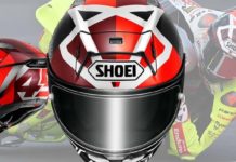 Shoei X-Fifteen Diggia2, Helm Full-Face Replika Milik Fabio Di Gianantonio Shoei X-Fifteen Diggia2, Helm Full-Face Replika Milik Fabio Di Gianantonio