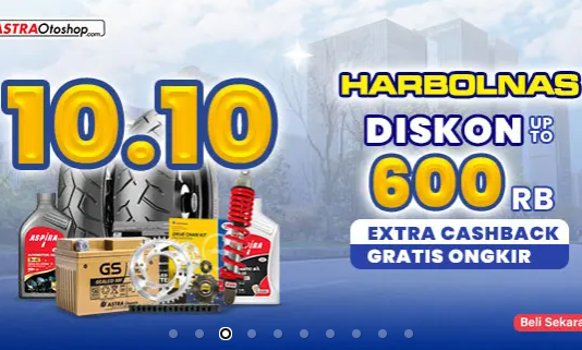 Promo Harbolnas 10.10 2024 di AstraOtoShop, Diskon hingga Rp600 Ribu dan Gratis Ongkir promo harbolnas 2024 AstraOtoshop