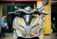 Modifikasi Honda Vario 150, Headlamp Asimetris Livery Body Manis Modifikasi Honda Vario 150
