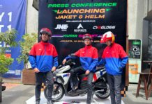Kurir Satset JNE Gunakan Riding Gear Kolaborasi Eiger dan Cargloss