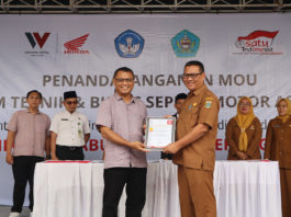 AHM dan WMS Resmikan SMKN 3 Tangerang Jadi SMK TUK Vokasi TSM WMS AHM SMK TUK