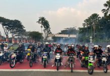 200 Motoris Ramaikan Ultah ke-5 2Stroke Tangsel, Gelar Riding Sore dan Pesta Komunitas 2Stroke Tangsel