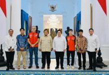 Veda Ega, Bersama Marc Marquez dan Mario Aji Disambut Presiden Prabowo di Istana Merdeka Presiden Prabowo Marc Marquez Mario Aji Veda Ega