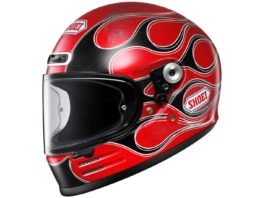 SHOEI Rilis Glamster Blast, Helm Full Face Neo-Klasik dengan Desain Api Ikonik SHOEI Glamster Blast