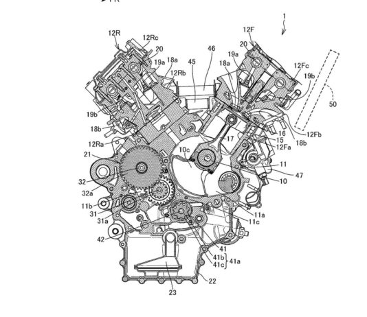 Honda V4 Bangkit Lagi? Gambar Paten Terbaru Ungkap Mesin V4! Mesin Honda V4