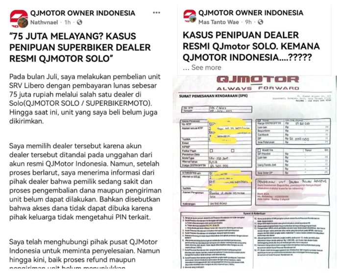 QJMOTOR Indonesia Unit Konsumen Dealer
