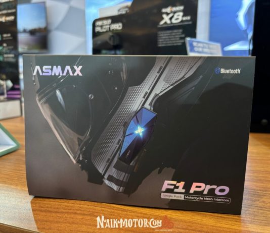 Intercom Helm Asmax F1 Pro Dirilis Retouch Indonesia, Jangkauan Hingga 15 Km Intercom Asmax F1 Pro